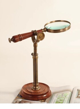 欧美法式放大镜 覆古典摆件 书房办公桌书柜中世S纪英伦装饰品摆