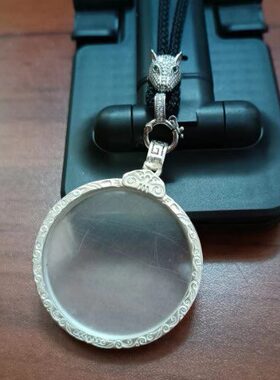 990足银保护片亚克力框吊坠边框空托包边袁大头龙洋通用边框项坠