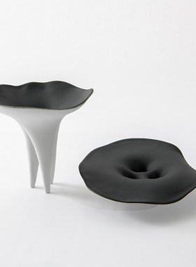 简约现代创意抽象陶瓷果盘摆件样板间售I楼处酒店客厅茶几桌面摆