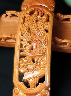 泰山福缘c阁桃木如意摆件 乔迁贺喜商务礼品客厅木雕家居饰品