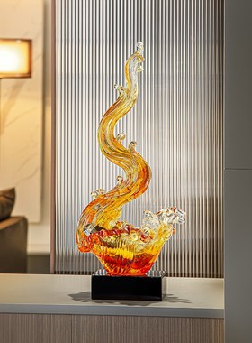 轻奢龙年钥匙收h纳摆件现代客厅玄关办公室简约高档桌面家居装饰