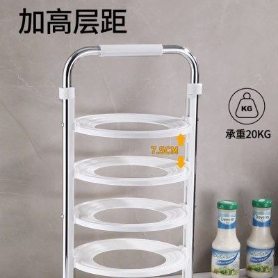 厨房备菜置物架可折叠多层家用菜盘收纳圆形盘火锅配菜架放菜架子,淘宝优惠券,粉丝福利购,淘宝优惠卷