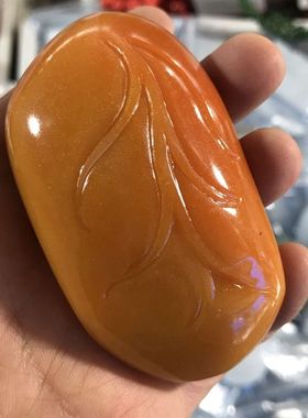 黄龙玉知了把件男k女金蝉手玩件仿玉器一鸣惊人助升迁田黄玉手把