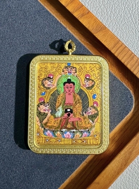 手工藏式唐卡吊坠绿度母十二生肖