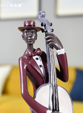 创意家居客厅电视酒柜轻奢软装饰艺术摆件现代简约音乐Z人物工艺