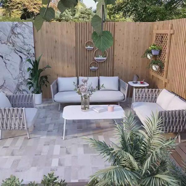 户外北欧简约绳编沙发室外阳台藤编休闲家具防水铝合金沙发椅家具,淘宝优惠券,粉丝福利购,淘宝优惠卷