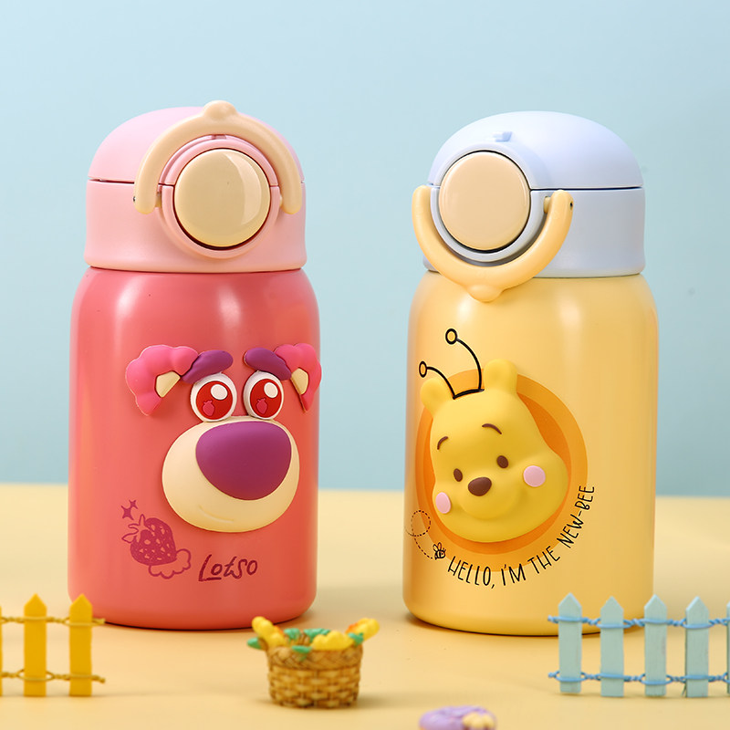 着迷星球迪士尼联名小熊维尼正品卡通儿童保温杯水杯吸管杯不锈钢,淘宝优惠券,粉丝福利购,淘宝优惠卷