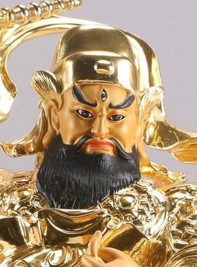 壹心纯铜贴金王灵官神像铜王w天君护法火神灵祖菩萨隆恩真君像摆