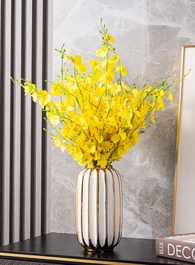 现代简约陶瓷花瓶桌面摆件客w厅茶几电视柜插花干花家居装饰工艺