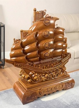 FM342特小一帆风顺帆船摆w件酒店公司办公室装饰品乔迁开业工艺品