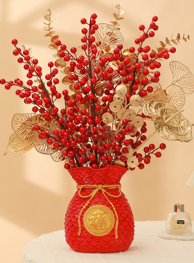 入宅乔迁新居送礼摆放现代简约结婚发F财福桶客厅布置礼物装饰插