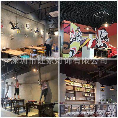 loft复古工业风创意个性饭店餐厅咖啡厅酒吧单头灯罩怀旧锅盖吊灯 - 图2