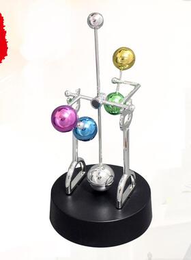 创意摆件办公家居礼品工艺品电动磁性天体模型彩球摇摆器