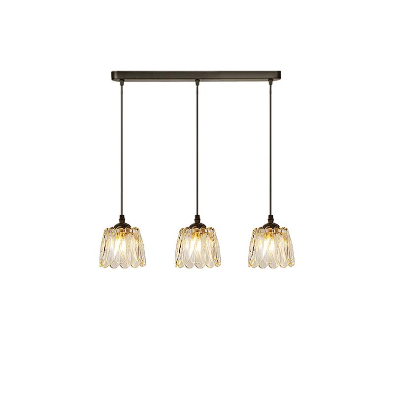 7K原木现代简约创意玻璃餐厅吊灯三头餐桌单头床头过道玄关阳台吊 - 图3