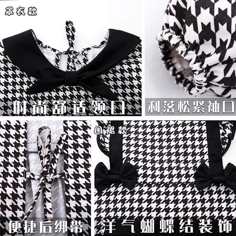 帆布长袖围裙厨房家用做饭防污耐脏罩衣女新款上班工作服韩版围腰,淘宝优惠券,粉丝福利购,淘宝优惠卷