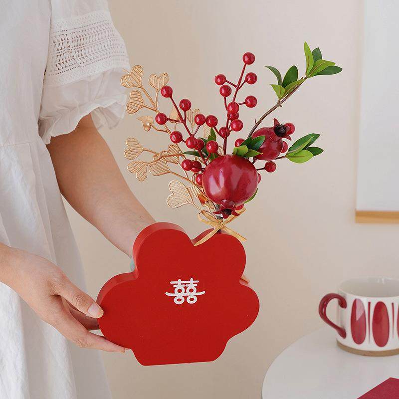 结婚喜字花瓶摆件花敬茶背景梳妆台装饰婚庆卧室婚房布置桌面饰品,淘宝优惠券,粉丝福利购,淘宝优惠卷