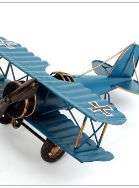 飞机模型创意家装饰品摆件铁皮工艺品 家居客厅电视柜摆设摆饰