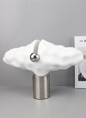 现代简约祥云不锈钢n摆件茶几玄关客厅书房样板房家居轻奢软装饰