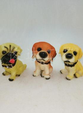 树脂仿真狗 家居工艺品摆件套装 创意十二名犬汽车摆件