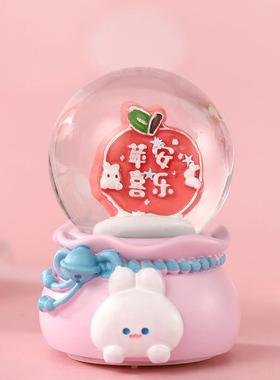 多款发光卡通可爱公仔小号水晶球树脂工艺品水球创意礼品玩具