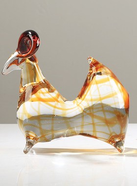 轻奢琉璃领头羊摆件十二生肖现代客厅办公L室书房装饰乔迁开业礼