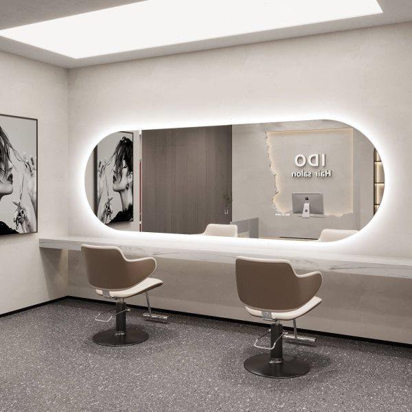 横挂理发店镜子发廊壁挂剪发大通镜影楼化妆镜带灯网红美发店镜台,淘宝优惠券,粉丝福利购,淘宝优惠卷