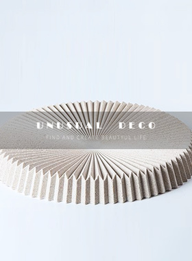 现代简约欧式圆形肌理褶皱果盘托盘E摆件客厅餐厅厨房样板房间摆