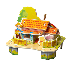 【拍三件】3D立体拼图房子模型玩具