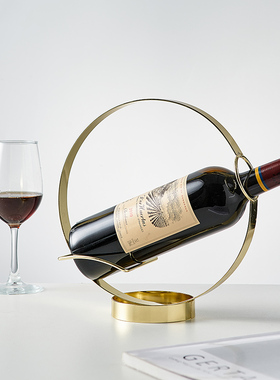 轻奢风红a酒架摆件高档家居客厅玄关餐桌餐边柜酒柜装饰品乔迁礼