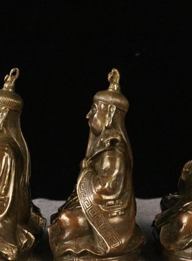 采购产品铜像饰品,仿古三清v祖像,太行老君坐像,喇叭祖家居桌面装