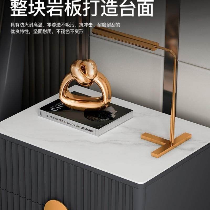 现代简约轻奢岩板床头柜卧室简易储物柜极简床边柜床头柜2023新款,淘宝优惠券,粉丝福利购,淘宝优惠卷