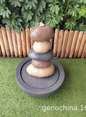 现代简约创意仿石头流水庭院阳台室内摆件装饰工艺品喷泉流水器-3