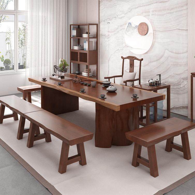 新中式实木仿古茶桌椅组合客厅大板茶台全套办公室功夫泡茶一体桌,淘宝优惠券,粉丝福利购,淘宝优惠卷