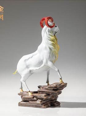 铜金岁月领头羊黄铜摆件公司开业乔迁周年庆典员工纪念礼品彩铜器