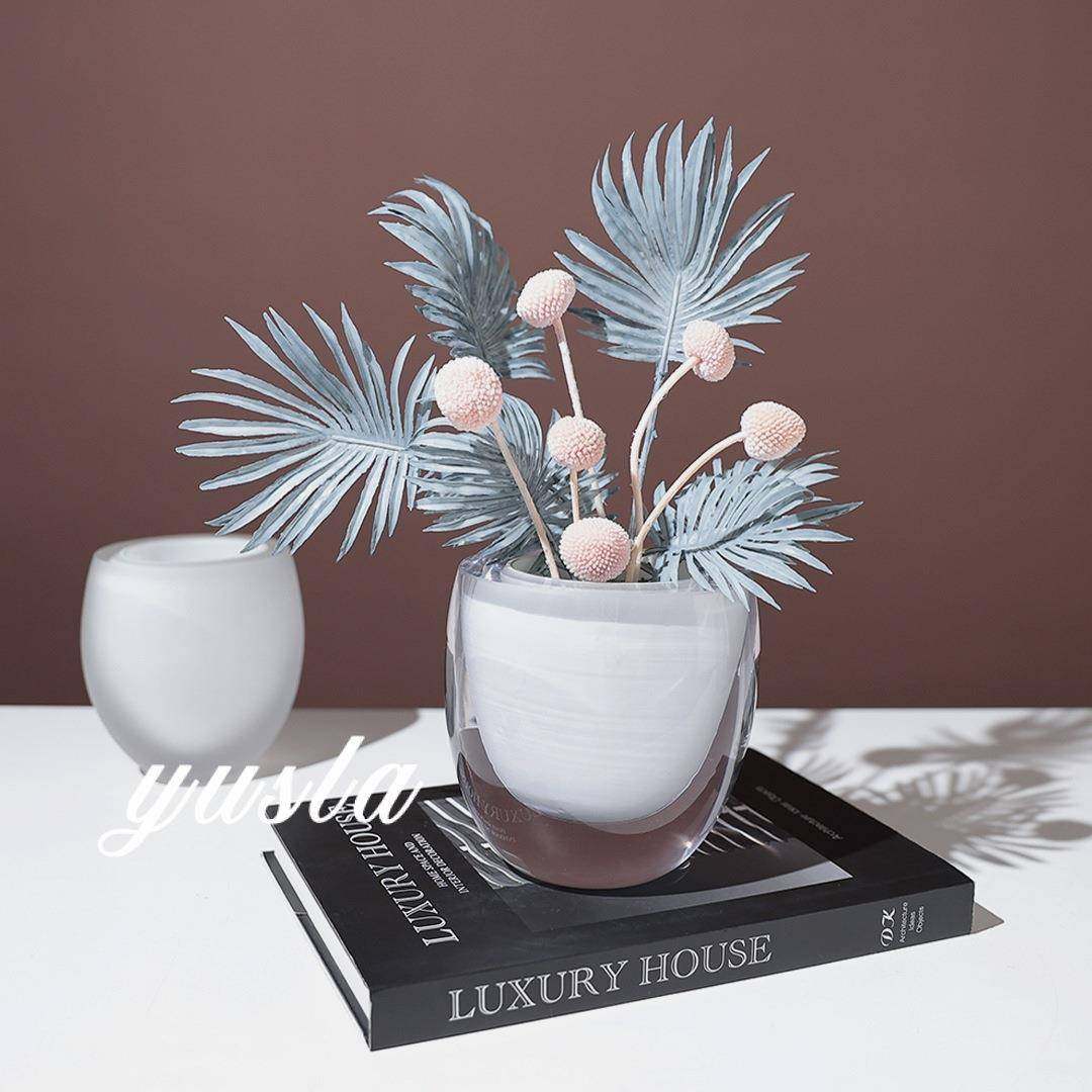 简约客厅茶几柜插干花瓶样板间玻璃花器餐厅摆件家居别墅软装饰品,淘宝优惠券,粉丝福利购,淘宝优惠卷