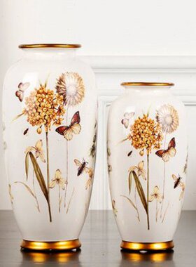 陶瓷花瓶插花鲜花水养餐厅桌面简约新中式客厅台面可水培欧式摆件