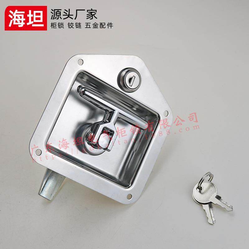 MS858 stainless steel flat lock, chassis cabinet panel lock, cabinet lock, engineering truck box type car door square lock