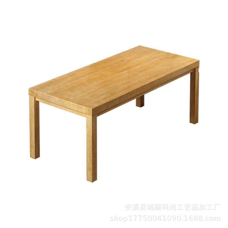 食堂快餐厅实木长桌商用奶茶小吃店餐桌椅组合简约面馆长条桌子,淘宝优惠券,粉丝福利购,淘宝优惠卷