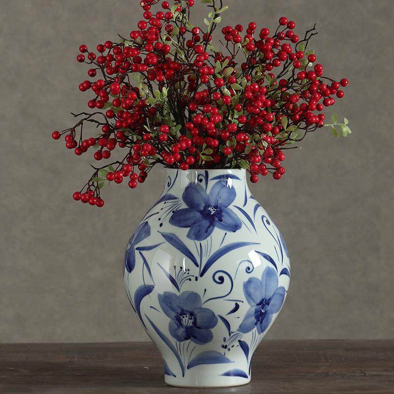 新中式青花瓷仿古陶瓷花瓶插花摆件陶瓷花器酒店名宿家居装饰摆件,淘宝优惠券,粉丝福利购,淘宝优惠卷