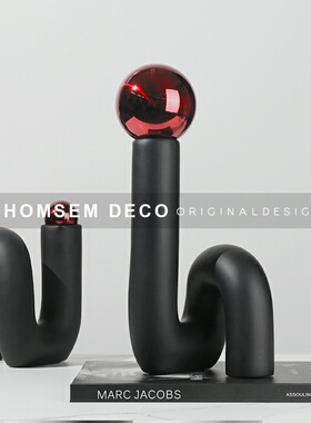 简约现代轻奢意式软装饰品树x脂几何摆件样板房间家居桌面玄关摆