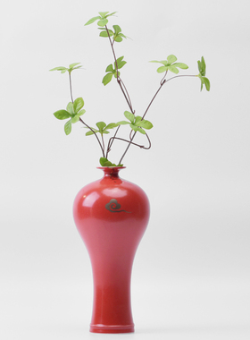 新中式陶瓷花器h摆件样板房售楼处酒店玄关客厅禅意花瓶软装饰摆