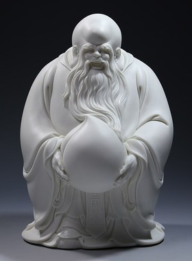 老寿星寿桃送老人礼品长辈生日礼C物寿礼高档陶瓷工艺品桌面摆件