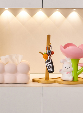 郁金香钥匙收纳摆件玄关入户鞋柜电视柜I装饰品少女心乔迁新居礼