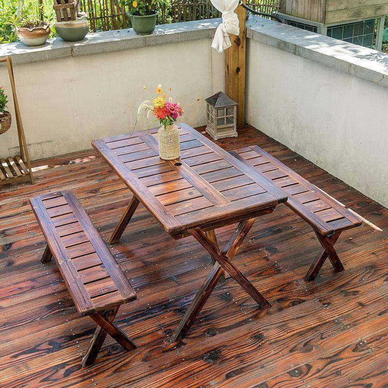 折叠桌椅组合露台实木防腐木桌椅休闲庭院木质桌椅阳台户外室内,淘宝优惠券,粉丝福利购,淘宝优惠卷
