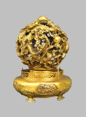 厂价铜器龙鼎仿古铜鼎风水摆件 九转乾坤鼎