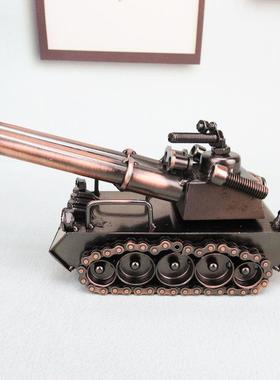 铁艺坦克金属工艺品模型摆件创意客厅酒柜电视柜装饰品玄关小摆设