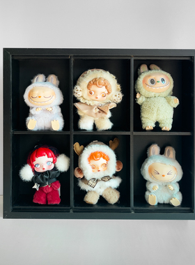 泡泡玛特Labubu盲盒六格展示框