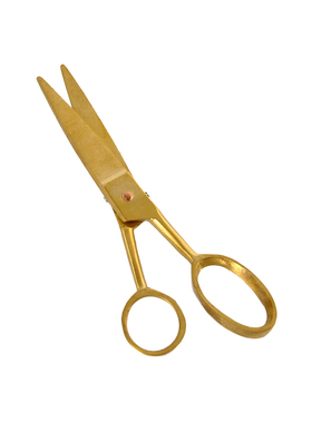 印度进口纯铜手工剪刀北欧金色简约办公文艺个性理W发师剪刀收藏