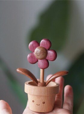 Joe有钱花实木可爱桌面摆件车载摆件送朋友闺.蜜创意礼物