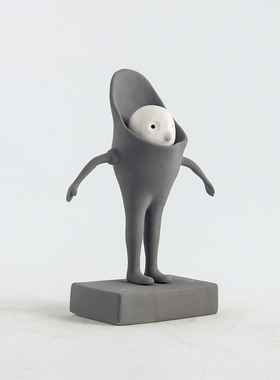 现代简约卡通抽象人物陶瓷摆件家居样板间儿童房酒店客.厅玄关装